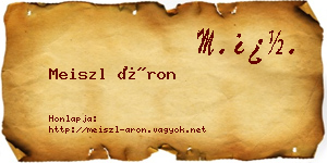 Meiszl Áron névjegykártya